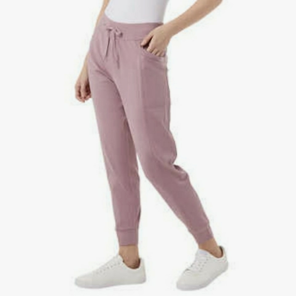 32 Degrees Women’s Tech Jogger sz M Dusty Pink/Purple Pockets Cuffed Stretch